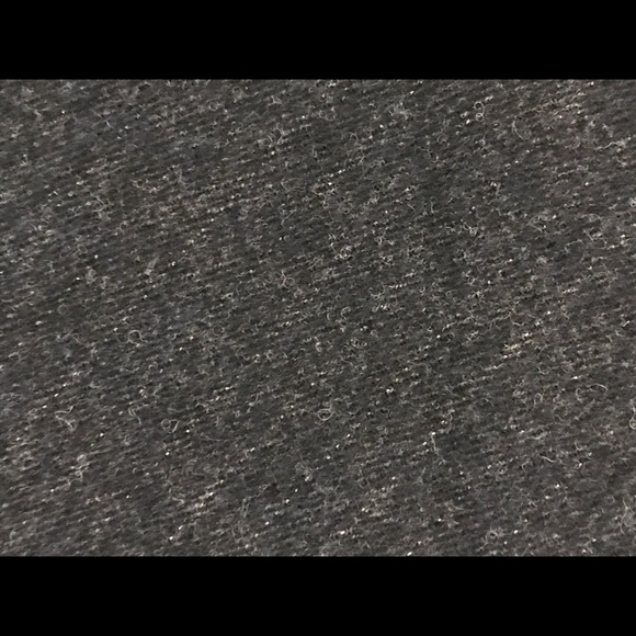 Limited dark gray wool skirt with silver stripes - Picture 4 of 5